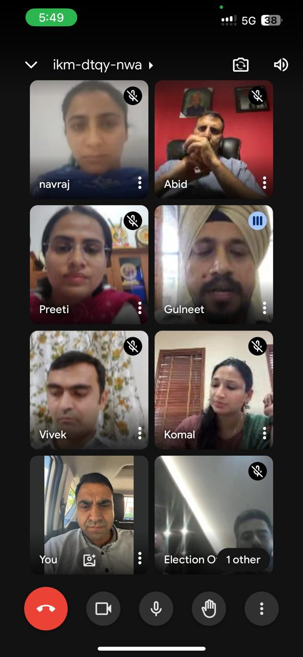 General observer held online meeting with DC and SP of Una, Ropar and Hoshiarpur